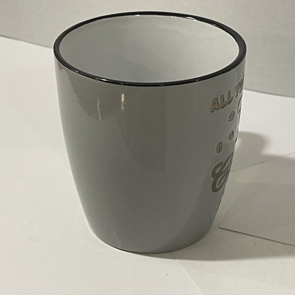 ALL YOU NEED IS LOVE COFFEE MUG. LOVE, COFFEE IS ALL YOU NEED MUG. B272 - Picture 2 of 8